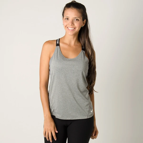 REGATA NIKE DRI-FIT ELASTKA FEMININA - Cinza