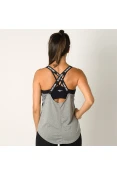 REGATA NIKE DRI-FIT ELASTKA FEMININA - Cinza REGATA NIKE DRI-FIT ELASTKA FEMININA - Cinza