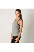 REGATA NIKE DRI-FIT ELASTKA FEMININA - Cinza REGATA NIKE DRI-FIT ELASTKA FEMININA - Cinza