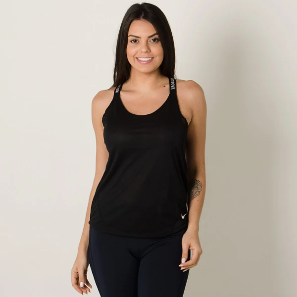 REGATA NIKE DRI-FIT ELASTKA FEMININA - Preto