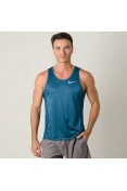REGATA NIKE DRY MILER RUNNING MASCULINA - Azul/prata