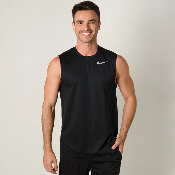 REGATA NIKE SLEEVELESS RUNNING MASCULINA - Preto