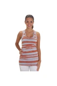 REGATA NIKE STRETCH RIB FEMININA - Cinza/laranja REGATA NIKE STRETCH RIB FEMININA - Cinza/laranja