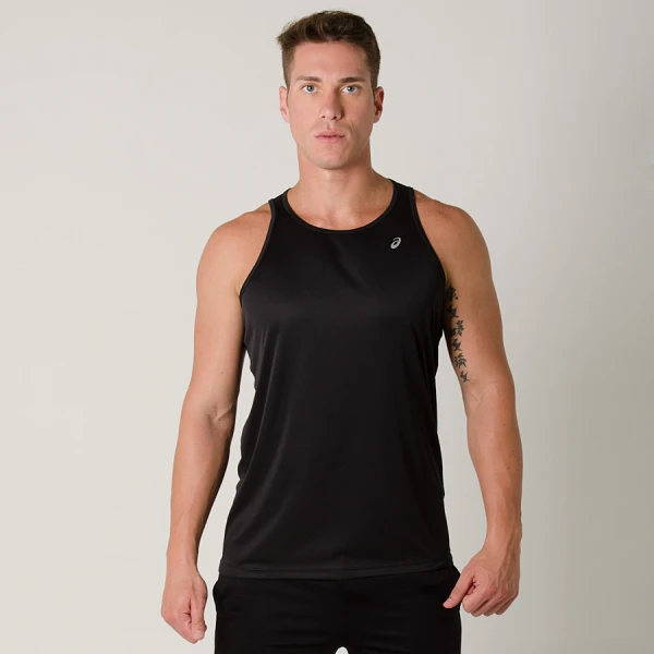 REGATA PARA CORRIDA ASICS BASIC TANK MASCULINA - Preto