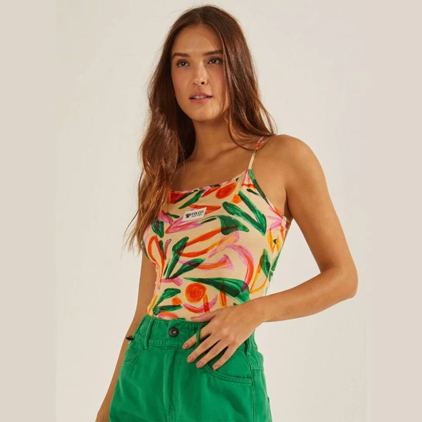 REGATA SLIM COLCCI WAIKIKI SPORT BEACH FEMINIA - Bege/laranja