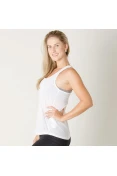REGATA UNDER ARMOUR THREADBORNE STREAKER FEMININA - Branco REGATA UNDER ARMOUR THREADBORNE STREAKER FEMININA - Branco