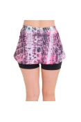 SAIA SHORTS ASICS SKORT FAVORITE FEMININA - Chumbo/branco SAIA SHORTS ASICS SKORT FAVORITE FEMININA - Chumbo/branco
