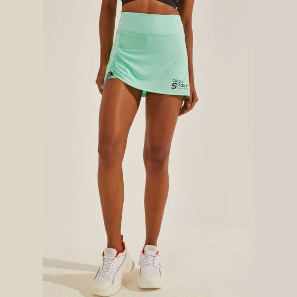SHORT SAIA COLCCI COM ELÁSTICO REGULÁVEL SPORT RUNNING FEMININO - Verde