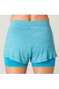 SHORTS ASICS COLOR 2 IN 1 FEMININO - Verde/azul SHORTS ASICS COLOR 2 IN 1 FEMININO - Verde/azul