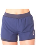 SHORTS ASICS CORE RUNNING 2IN1 FEMININO - Azul
