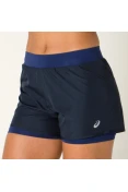 SHORTS ASICS CORE RUNNING 2IN1 FEMININO - Marinho/azul SHORTS ASICS CORE RUNNING 2IN1 FEMININO - Marinho/azul