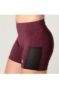 SHORTS ASICS WORKOUT STRETCH FEMININO - Bordo/preto SHORTS ASICS WORKOUT STRETCH FEMININO - Bordo/preto