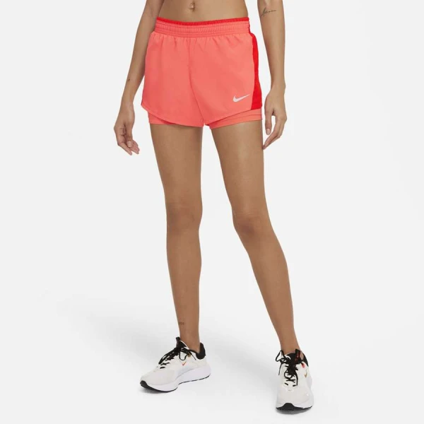 SHORTS DE CORRIDA 2 EM 1 NIKE FEMININO - Laranja