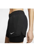 SHORTS DE CORRIDA 2 EM 1 NIKE FEMININO - Preto SHORTS DE CORRIDA 2 EM 1 NIKE FEMININO - Preto