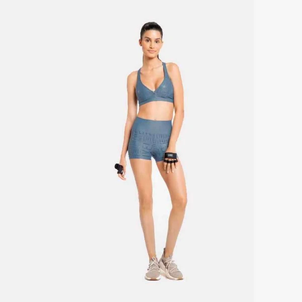 SHORTS FIT LIVE ESSENTIAL FEMININO - Azul