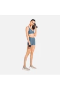 SHORTS FIT LIVE ESSENTIAL FEMININO - Azul SHORTS FIT LIVE ESSENTIAL FEMININO - Azul