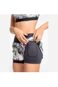 SHORTS LIVE RUN LANDSCAPE FEMININO - Preto/roxo SHORTS LIVE RUN LANDSCAPE FEMININO - Preto/roxo