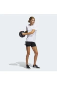SHORTS MALHA ADIDAS PACER DOIS EM UM 3S FEMININO - Preto/branco SHORTS MALHA ADIDAS PACER DOIS EM UM 3S FEMININO - Preto/branco