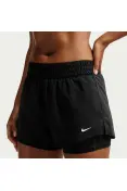 SHORTS NIKE ONE DF MR 3IN 2IN FEMININO - Preto/branco SHORTS NIKE ONE DF MR 3IN 2IN FEMININO - Preto/branco