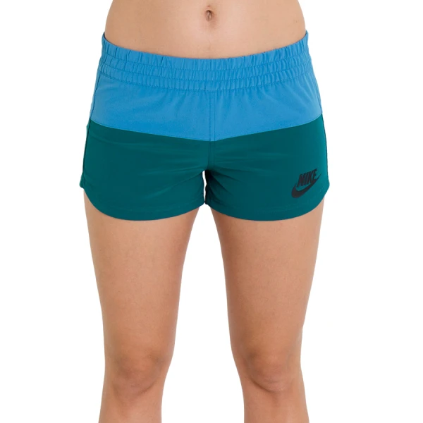 SHORTS NIKE REMIX FEMININO - Azul/verde