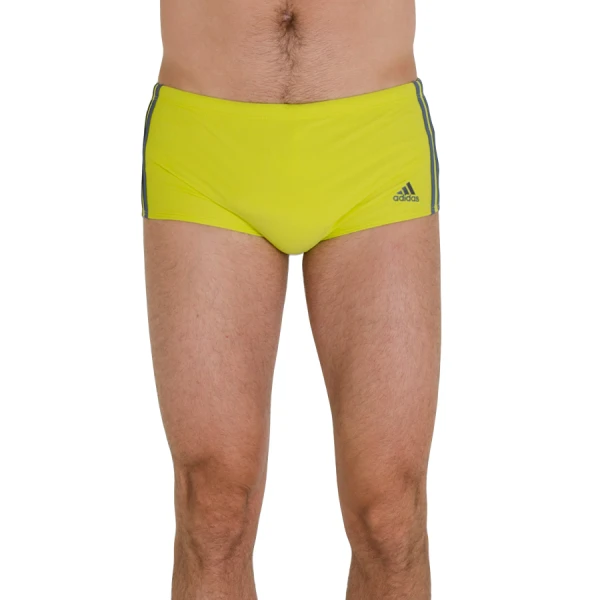 SUNGA ADIDAS LATERAL LARGA 3S - Amarelo/grafite