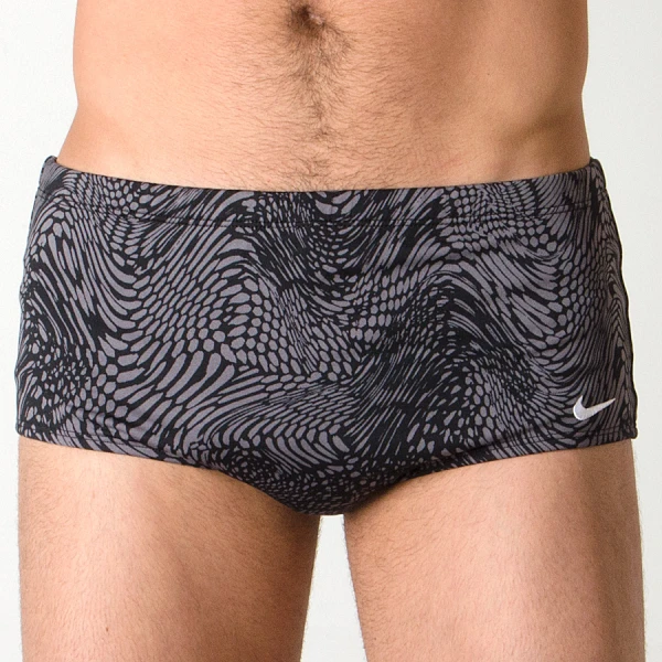 SUNGA NIKE LATERAL LARGA ESTAMPADA - Grafite/preto