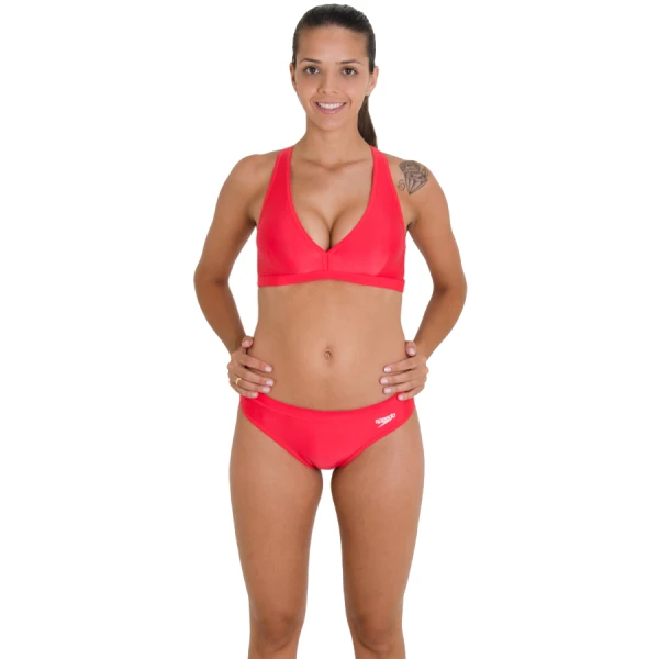 SUNKINI SPEEDO SOLID FEMININO - Vermelho