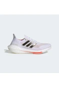 TÊNIS ADIDAS ULTRABOOST 21 FEMININO - Branco/laranja