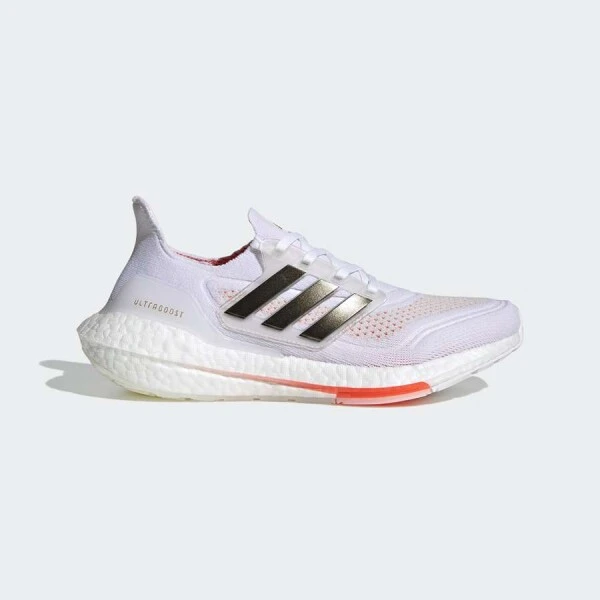 TÊNIS ADIDAS ULTRABOOST 21 FEMININO - Branco/laranja