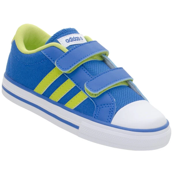 TÊNIS ADIDAS VLNEO 3 STRIPES LO INFANTIL - Azul/verde