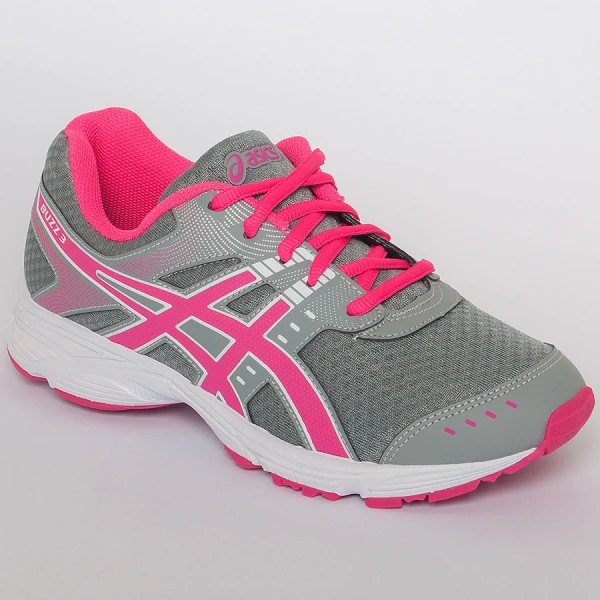 TÊNIS ASICS BUZZ 3 GS INFANTIL - Cinza/pink