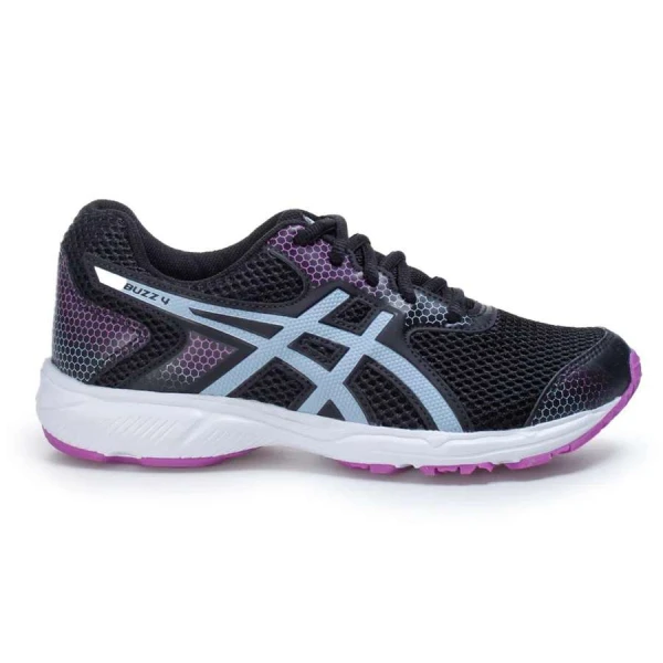 TÊNIS ASICS BUZZ 4 GS INFANTIL - Preto/azul celeste