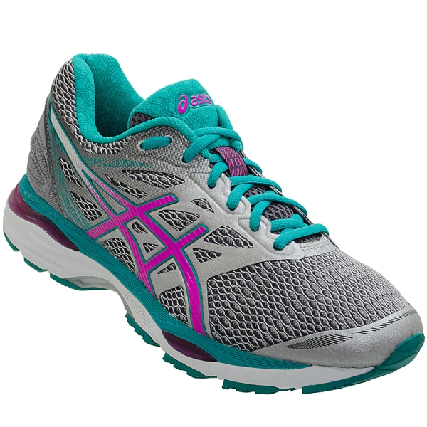 TÊNIS ASICS GEL CUMULUS 18 FEMININO - Prata/pink