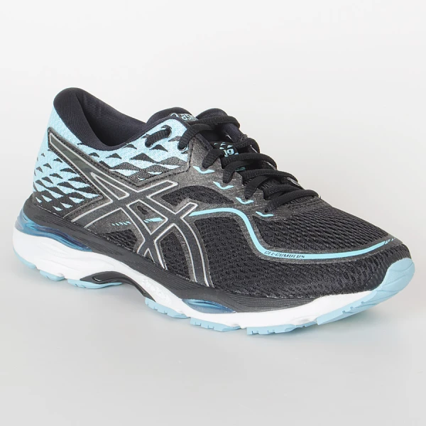 TÊNIS ASICS GEL CUMULUS 19 FEMININO - Preto/azul celeste