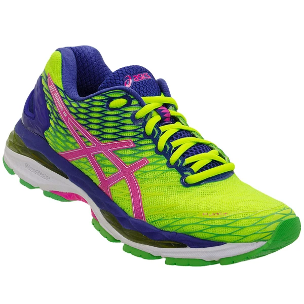 TÊNIS ASICS GEL NIMBUS 18 FEMININO - Amarelo/pink