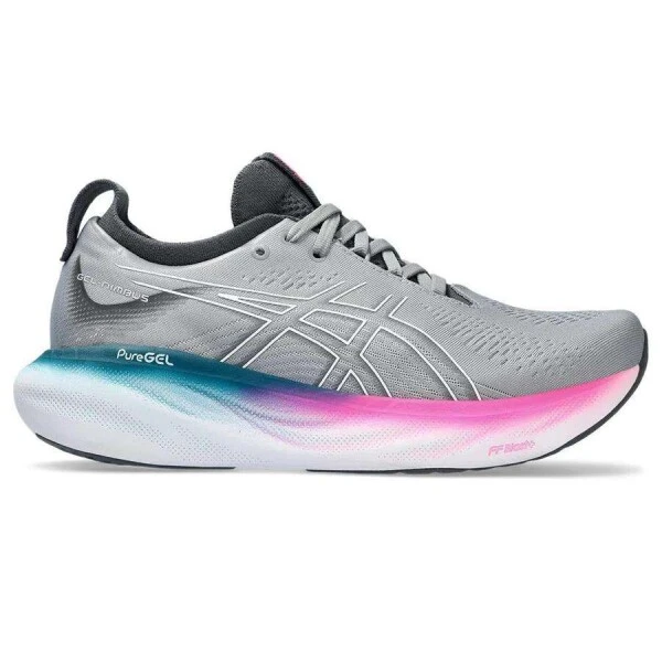 TÊNIS ASICS GEL NIMBUS 25 FEMININO - Cinza/rosa