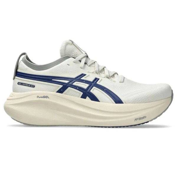 TENIS CORRIDA GEL NIMBUS 27 ATC - Bege/marinho