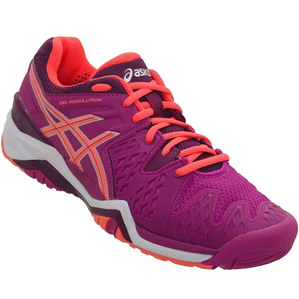 TÊNIS ASICS GEL RESOLUTION 6 FEMININO - Roxo/salmao