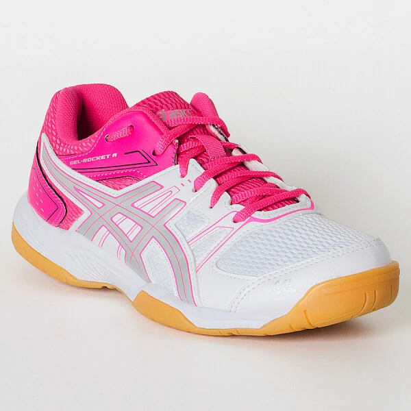 TÊNIS ASICS GEL ROCKET 7 A FEMININO - Branco/pink