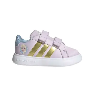 TENIS INFANTIL ADIDAS GRAND COURT 3.0 FROZEN ELSA - Lilas/dourado