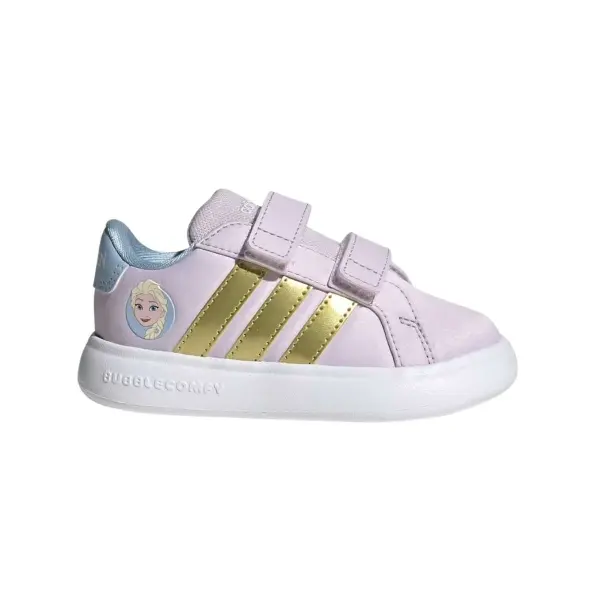 TENIS INFANTIL ADIDAS GRAND COURT 3.0 FROZEN ELSA - Lilas/dourado