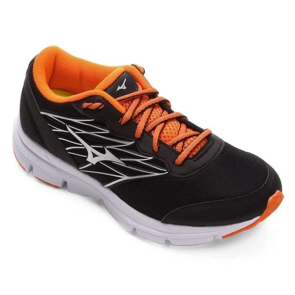TÊNIS MIZUNO DYNASTY INFANTIL - Preto/laranja