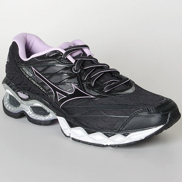 TÊNIS MIZUNO WAVE CREATION 20 FEMININO - Preto/lilas