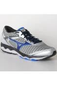 TÊNIS MIZUNO WAVE HAWK MASCULINO - Prata/azul