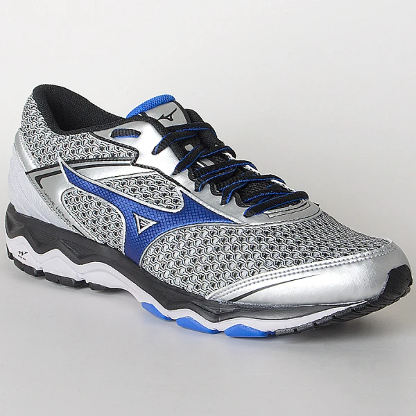 TÊNIS MIZUNO WAVE HAWK MASCULINO - Prata/azul