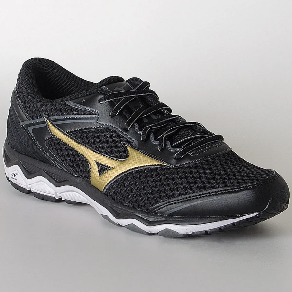 TÊNIS MIZUNO WAVE HAWK MASCULINO - Preto/dourado