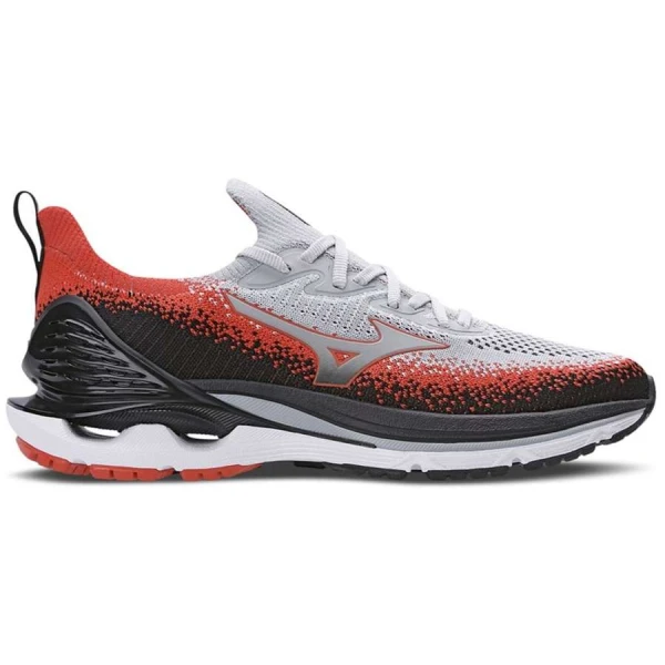 TÊNIS MIZUNO WAVE LASER MASCULINO - Cinza/vermelho