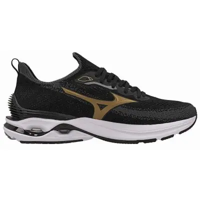 TÊNIS MIZUNO WAVE MIRAI 8 MASCULINO - Preto/dourado