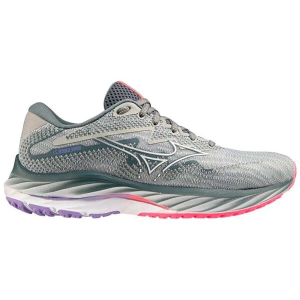 TÊNIS MIZUNO WAVE RIDER 27 FEMININO - Cinza/roxo