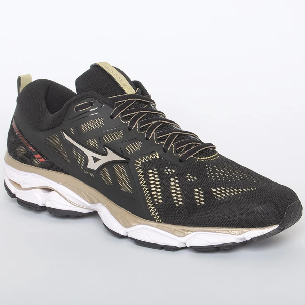 TÊNIS MIZUNO WAVE ULTIMA 11 REMBRANTS - Preto/dourado